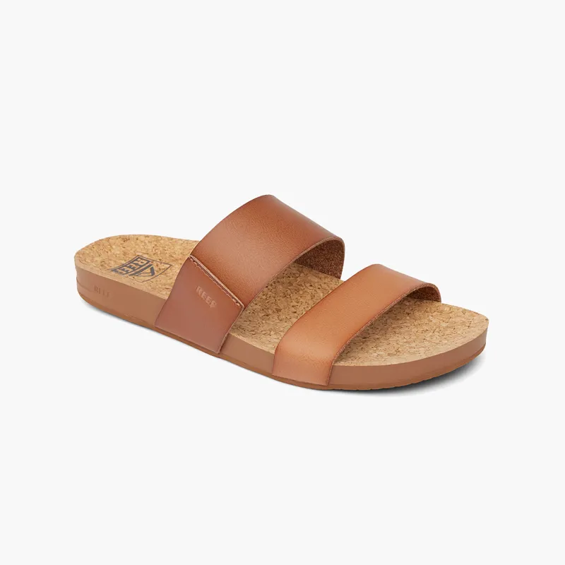 Reef Womens Cushion Vista Espresso Duo Flip Flops