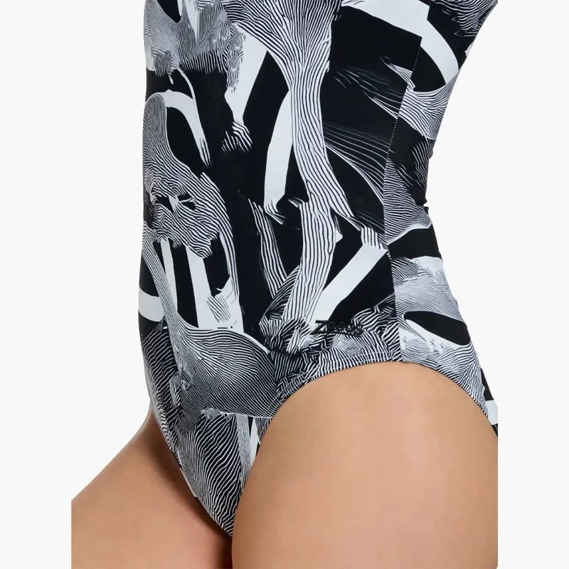 Zoggs Ecofeel Scoopback Silverlined Swim Suit Sea Skin-2