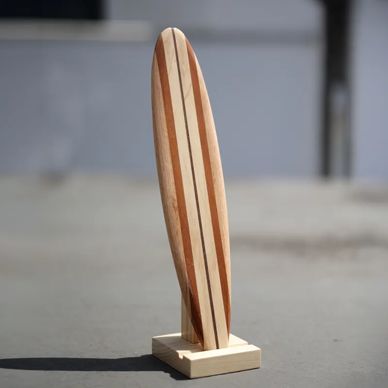 Fin-E-Art Miniature Wooden Surfboard - Longboard 2