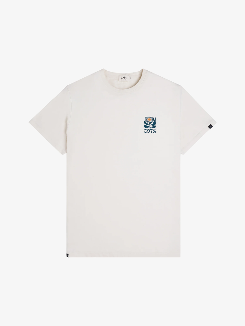 Call Of The Sea Tee Flower Beige Tee-1