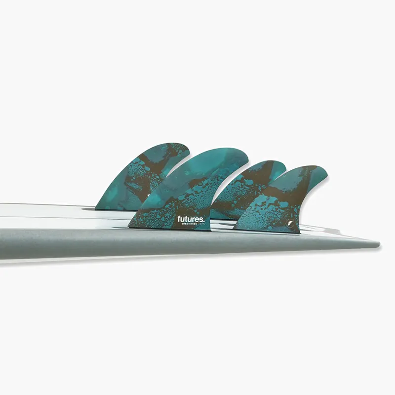 Futures Christenson HoneyComb 5-Fin Blue/Brown-2