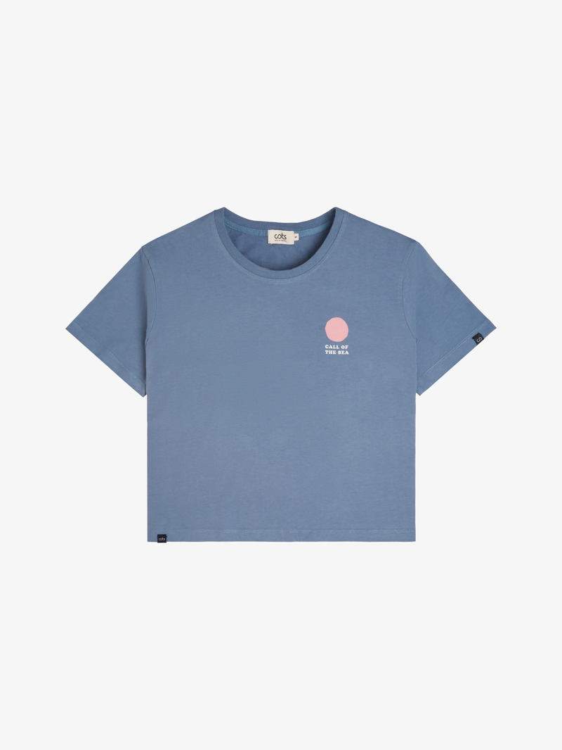 Call Of The Sea Femme Horizon Womens Tee Iron Blue-1