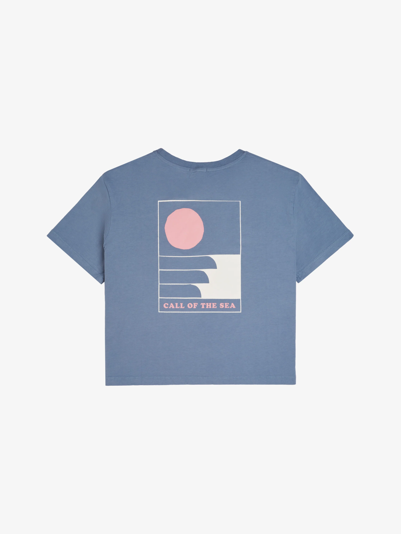 Call Of The Sea Femme Horizon Womens Tee Iron Blue