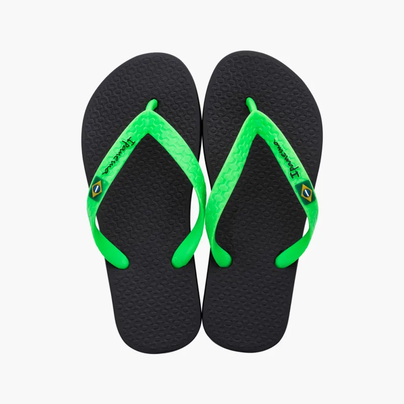 Ipanema Kids Flip Flops Black/Green-1