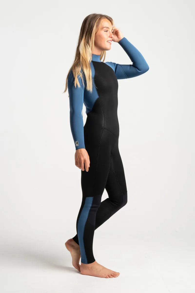 C-Skins Womens Surflite 3/2 Back Zip Wetsuit Black/Cascasde-1