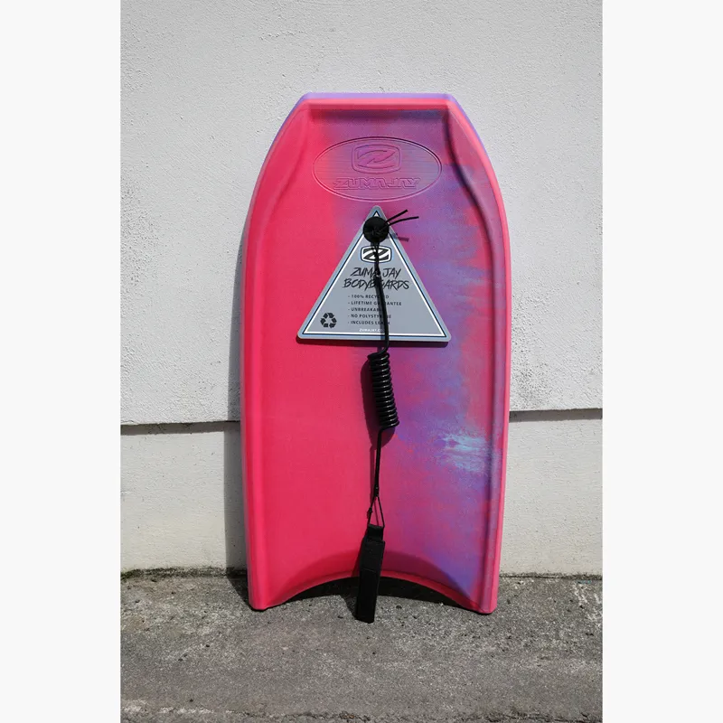 Zuma Jay Junior Recycled 34in Bodyboard Magenta/Purple Stripes