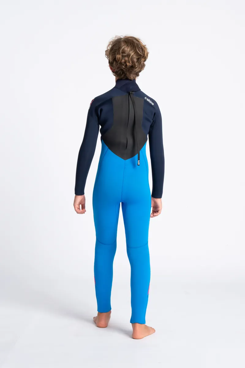 C-Skins Junior Legend 5/4 Back Zip Wetsuit Cyan/Slate-1