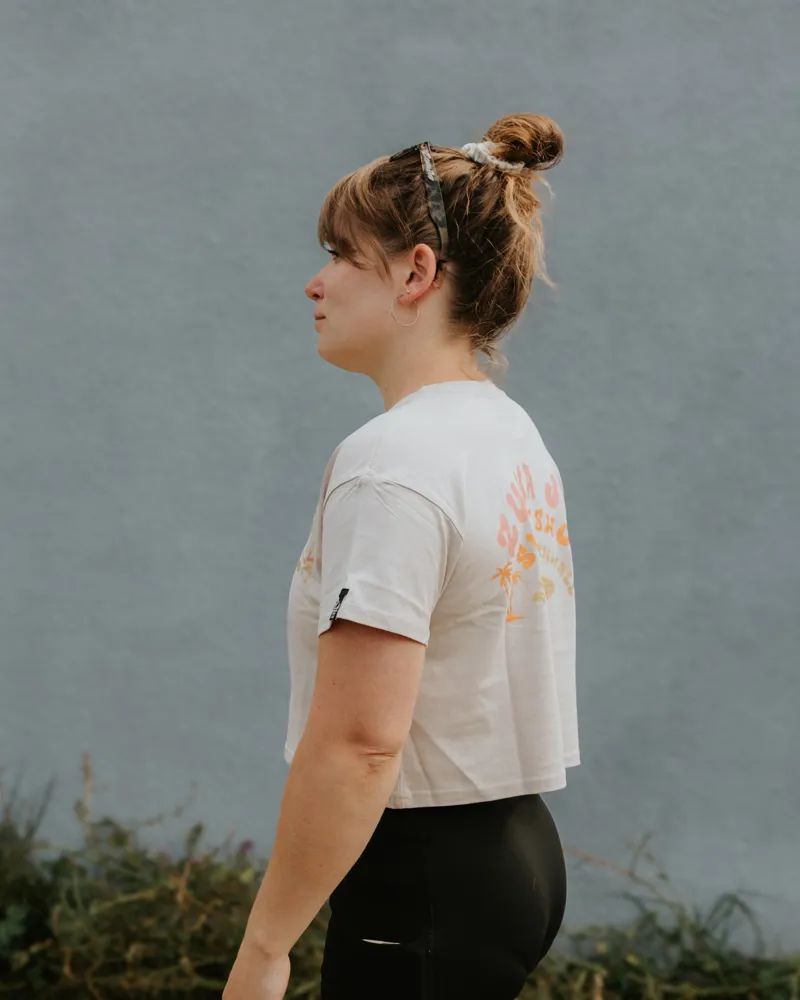 Zuma Jay Womens 2Palms Cropped Tee Bone-4