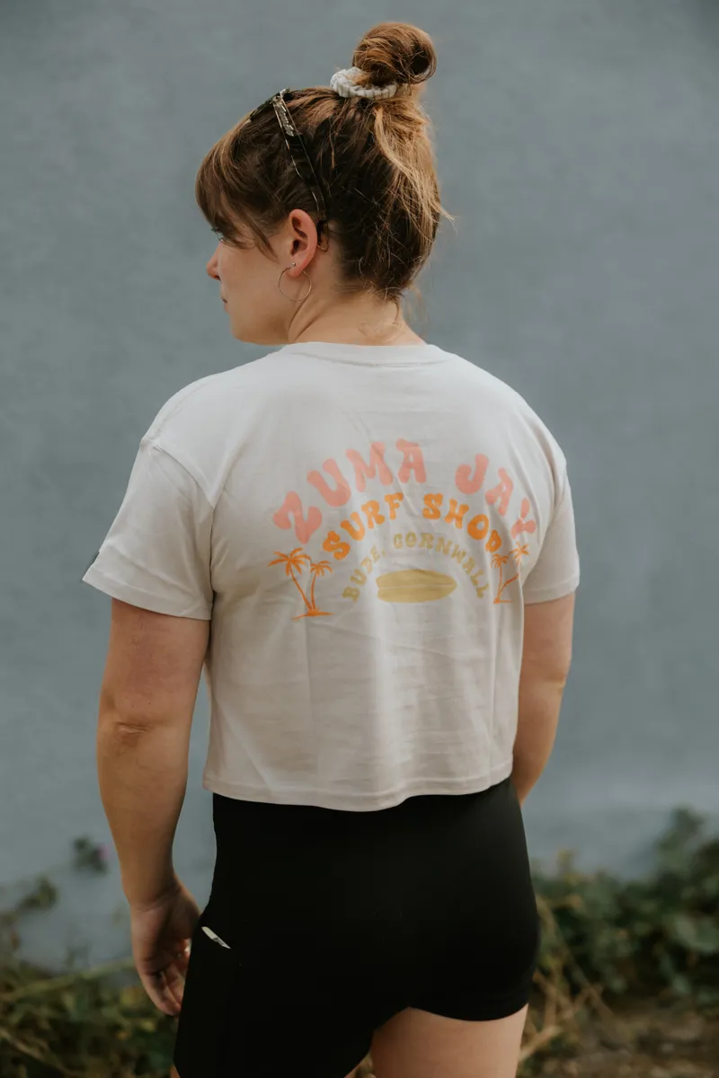 Zuma Jay Womens 2Palms Cropped Tee Bone-7