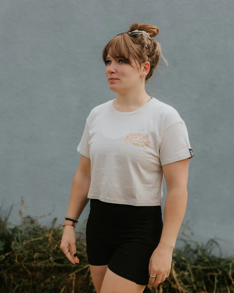 Zuma Jay Womens 2Palms Cropped Tee Bone-2