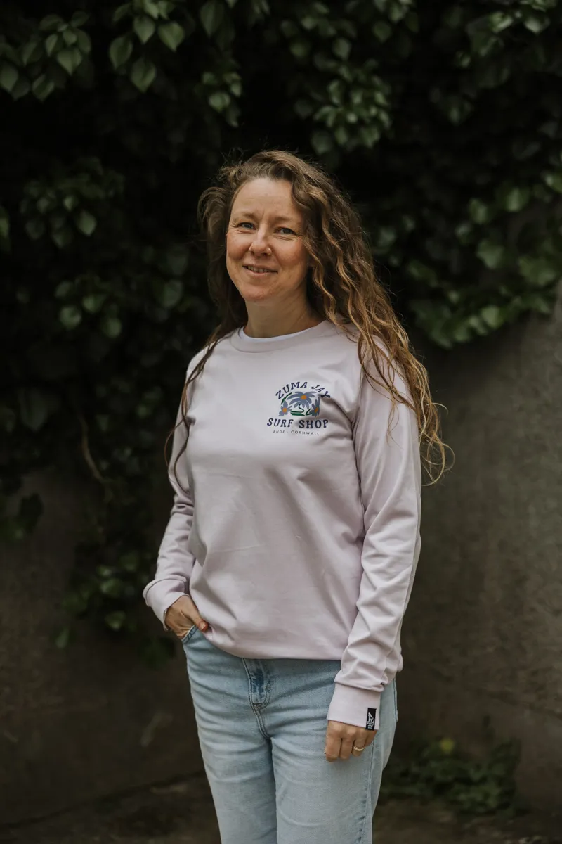 Zuma Jay Womens Mohala Longsleeve Tee Pearl-2
