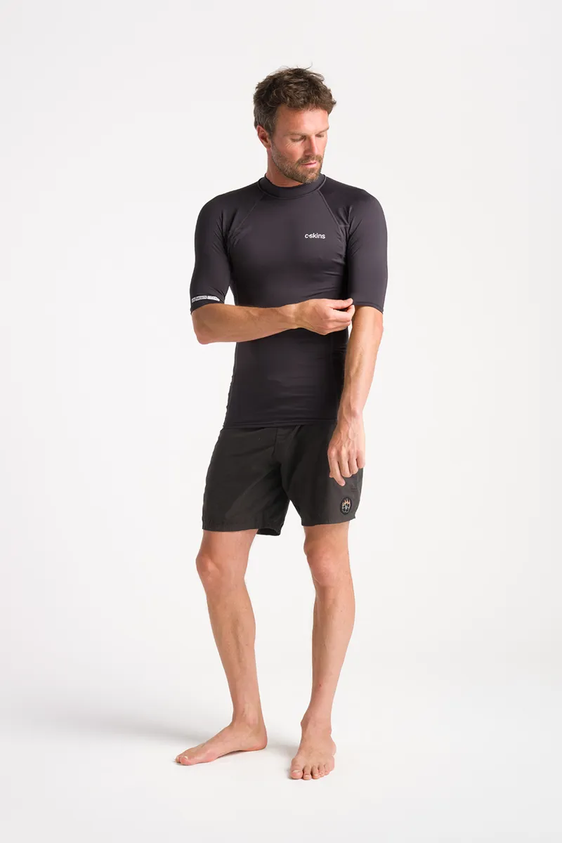 C-Skins NuWave Mens UV Short Sleeve Rash Vest Anthracite-2