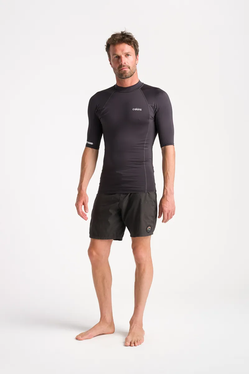 C-Skins NuWave Mens UV Short Sleeve Rash Vest Anthracite