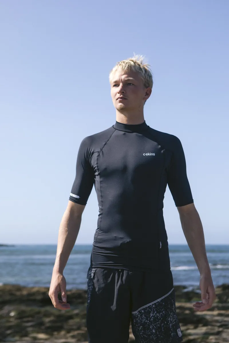 C-Skins NuWave Mens UV Short Sleeve Rash Vest Anthracite-3