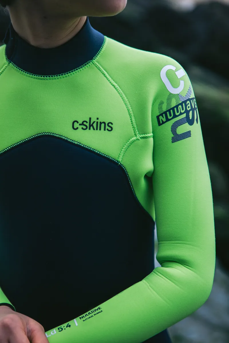 C-Skins NuWave Junior Legend 5/4 Back Zip Wetsuit Lime-3