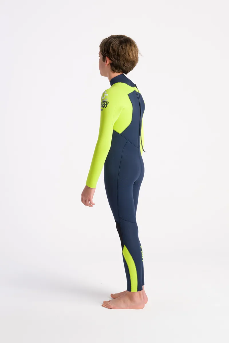C-Skins NuWave Junior Legend 5/4 Back Zip Wetsuit Lime-2