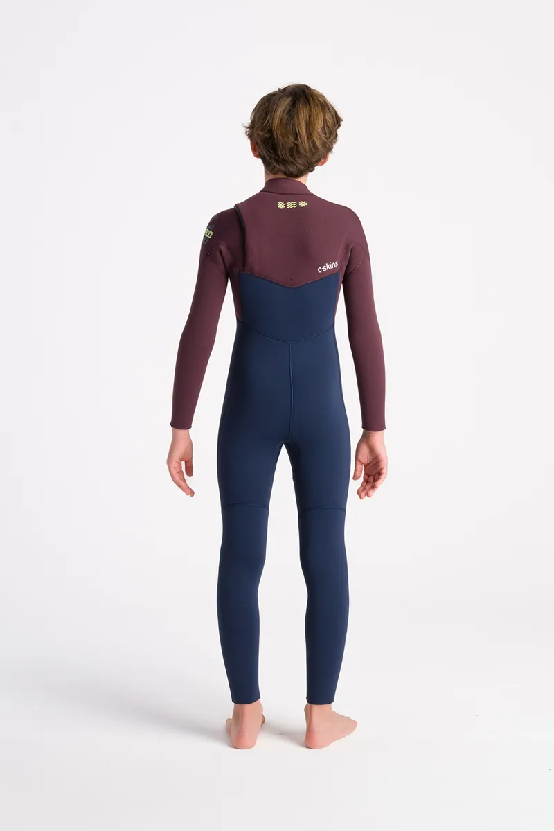 C-Skins NuWave Junior Session 5/4 Chest Zip Wetsuit Rust-2