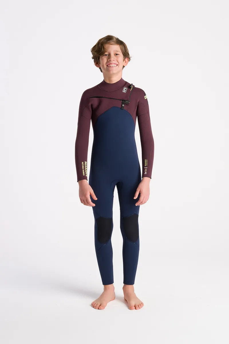 C-Skins NuWave Junior Session 5/4 Chest Zip Wetsuit Rust
