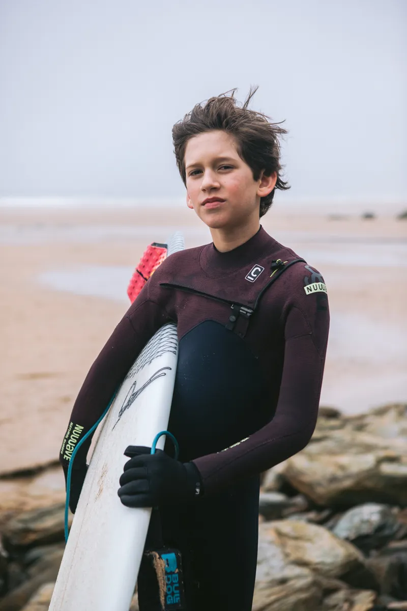 C-Skins NuWave Junior Session 5/4 Chest Zip Wetsuit Rust-4