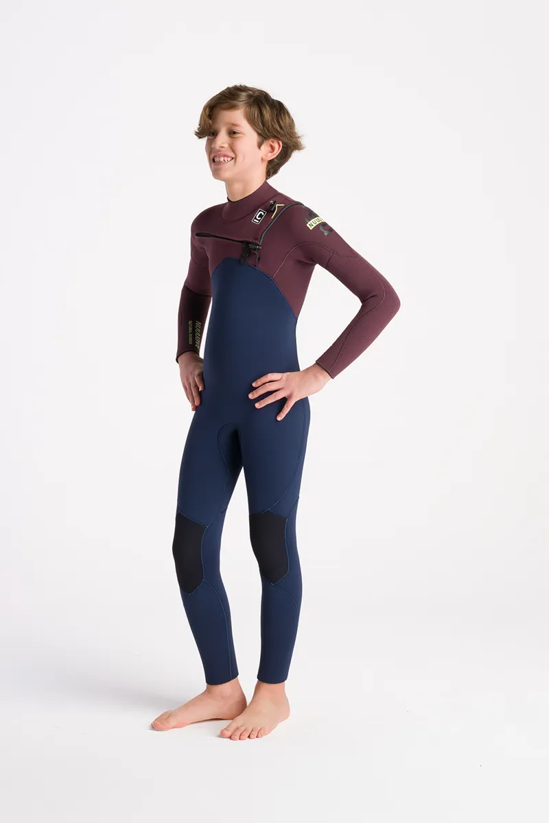 C-Skins NuWave Junior Session 5/4 Chest Zip Wetsuit Rust-1