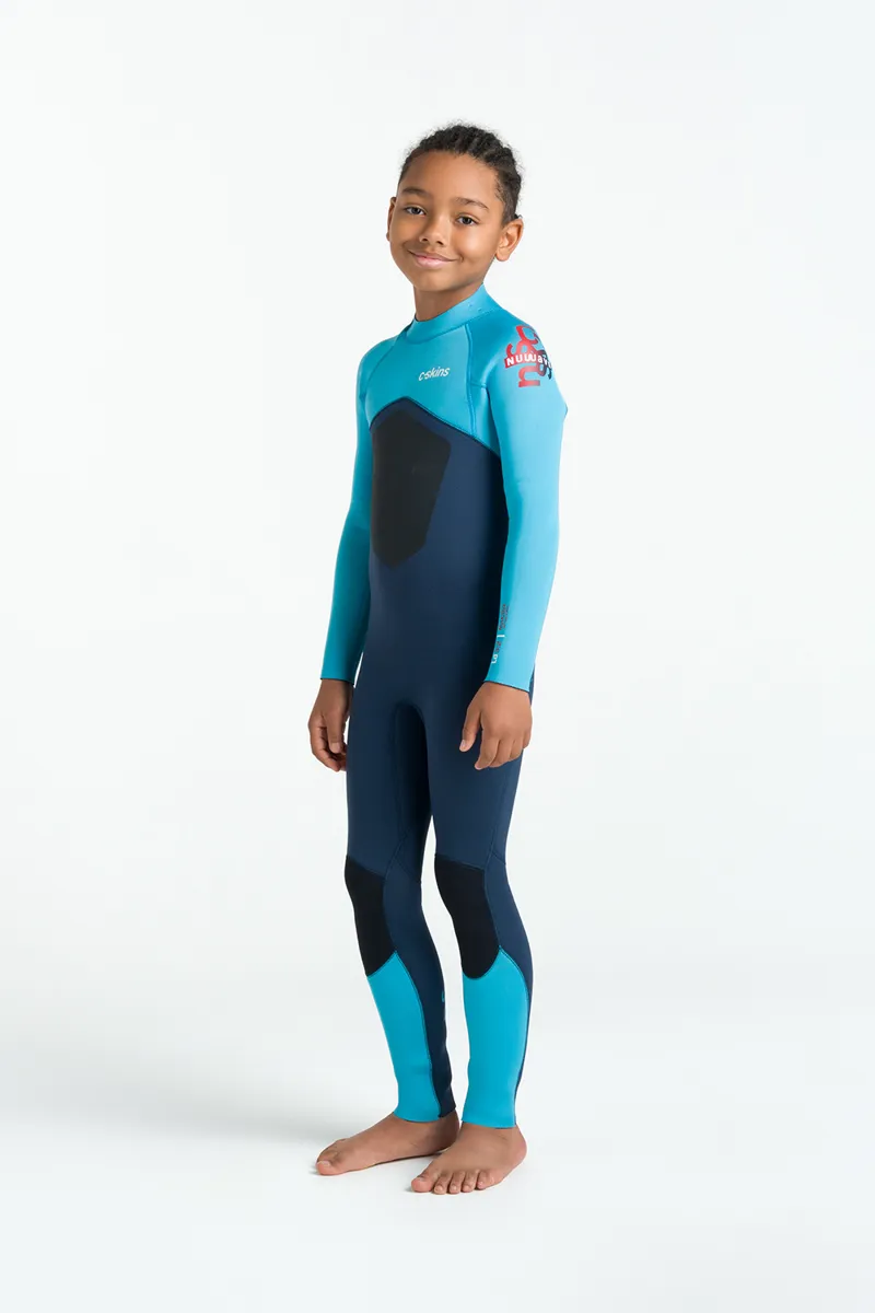 C-Skins Junior NuWave Legend 3/2 Back Zip Wetsuit Bluestone/Blue