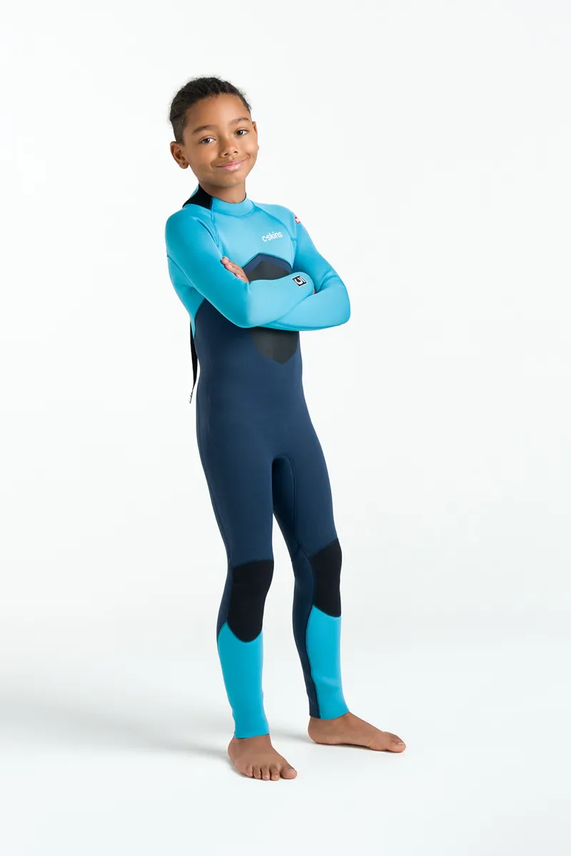 C-Skins Junior NuWave Legend 3/2 Back Zip Wetsuit Bluestone/Blue-2
