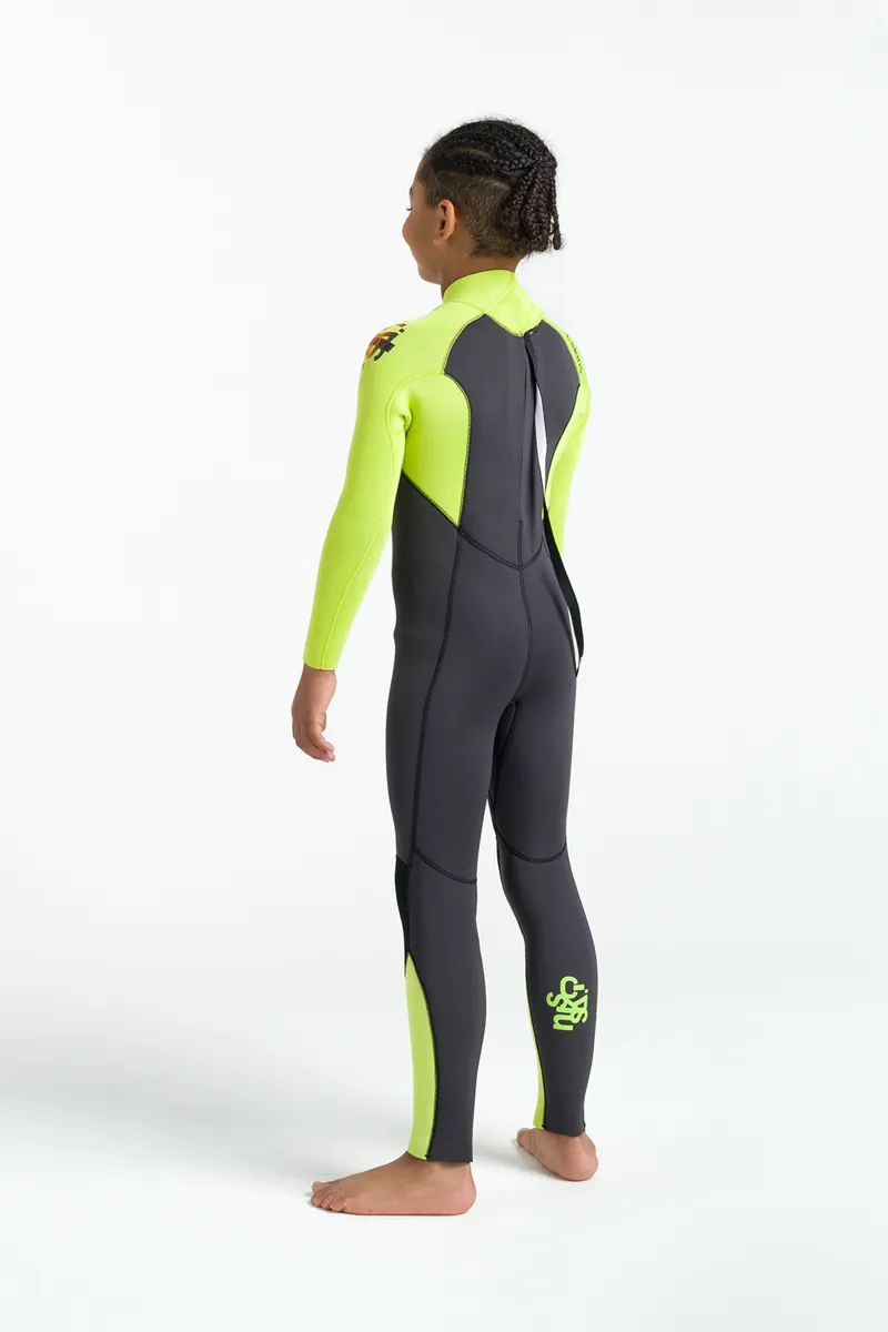 C-Skins NuWave Junior Legend 4/3 Back Zip Wetsuit Meteor/Lime-1
