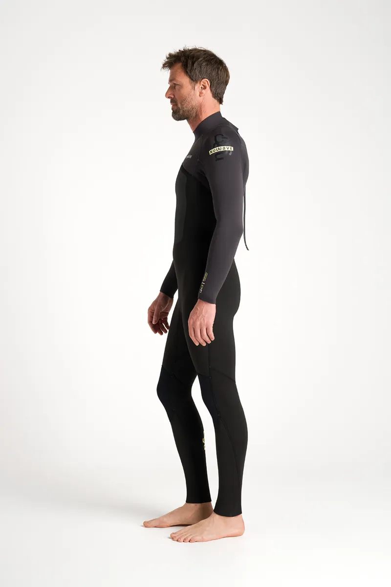 C-Skins NuWave Mens Legend 4/3 Back Zip Wetsuit Black-1