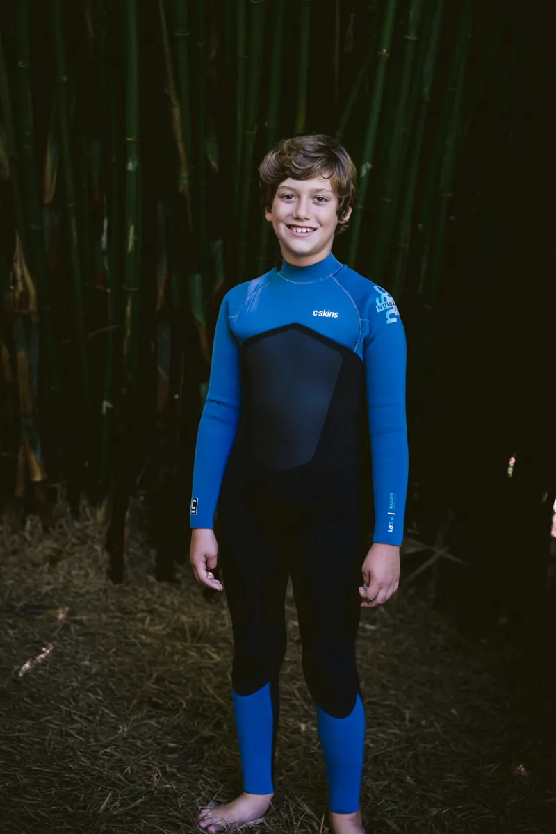 C-Skins NuWave Junior Legend 5/4 Back Zip Wetsuit Steel Blue-4