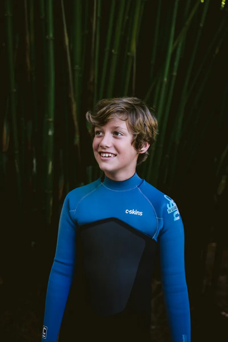 C-Skins NuWave Junior Legend 5/4 Back Zip Wetsuit Steel Blue-5