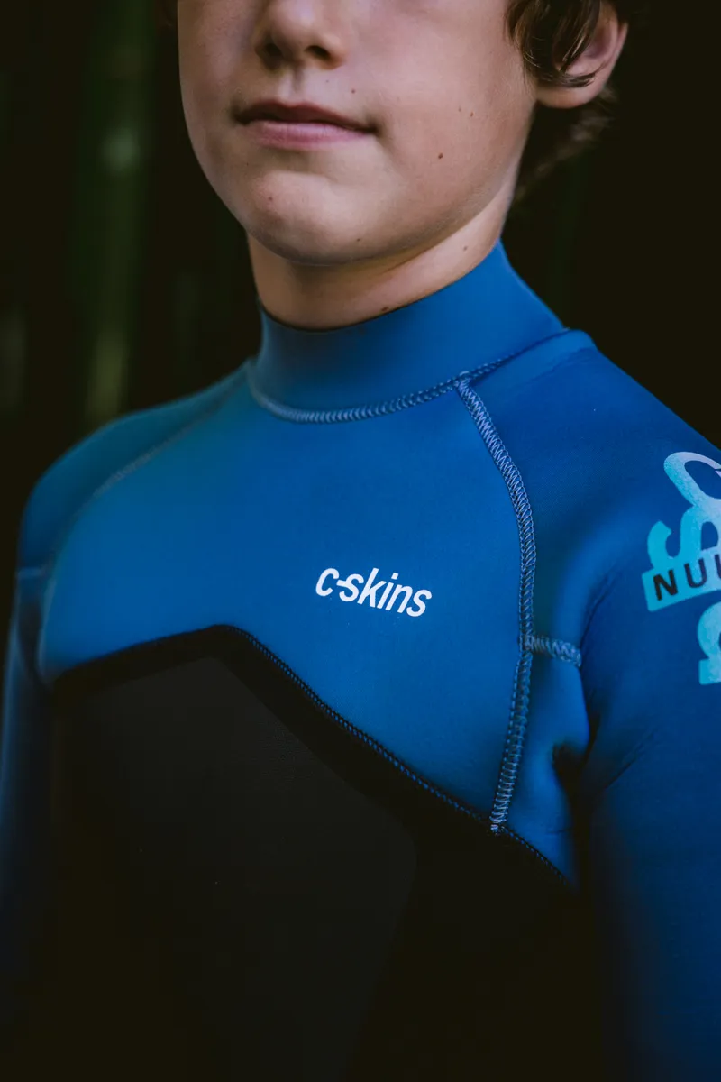 C-Skins NuWave Junior Legend 5/4 Back Zip Wetsuit Steel Blue-6