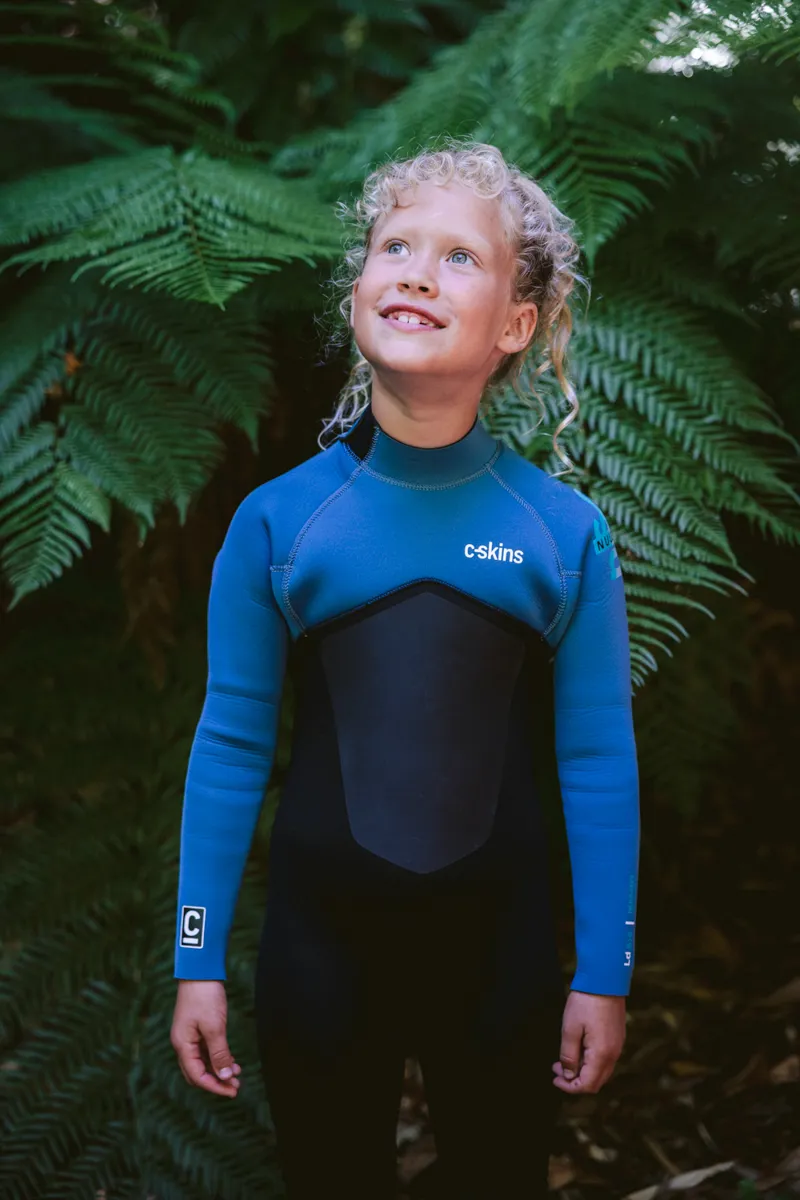 C-Skins NuWave Junior Legend 5/4 Back Zip Wetsuit Steel Blue-7