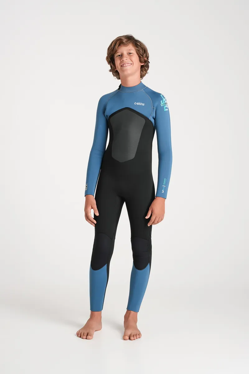 C-Skins NuWave Junior Legend 5/4 Back Zip Wetsuit Steel Blue