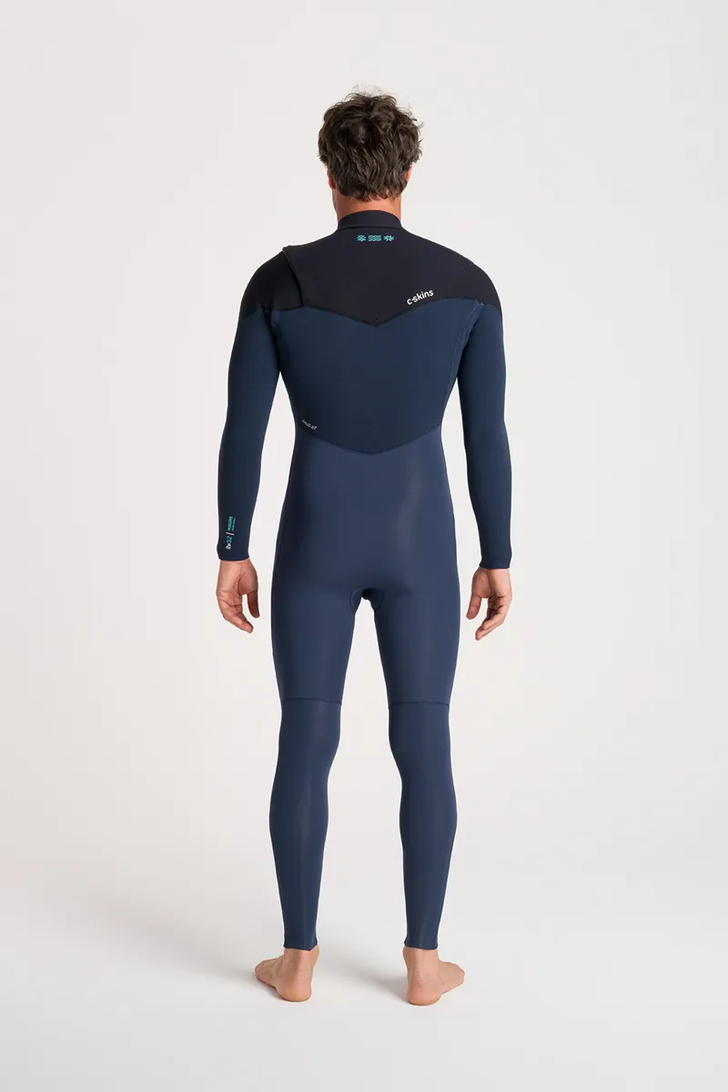 C-Skins Mens NuWave Rewired 3/2 Chest Zip Wetsuit Black-2