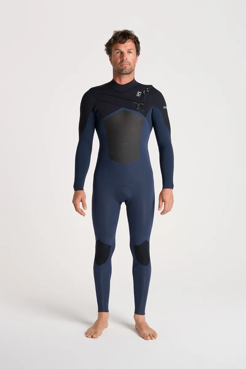 C-Skins Mens NuWave Rewired 3/2 Chest Zip Wetsuit Black-1