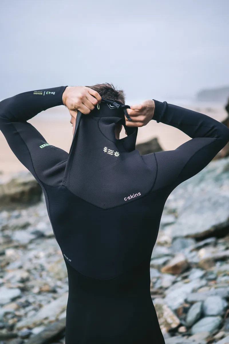 C-Skins NuWave Mens ReWired 4/3 Chest Zip Wetsuit Black-4