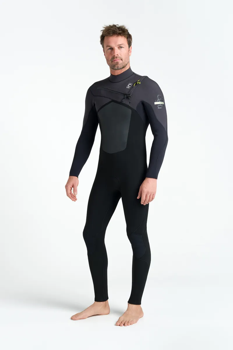 C-Skins NuWave Rewired 5/4 Mens Chest Zip Wetsuit Black/Meteor