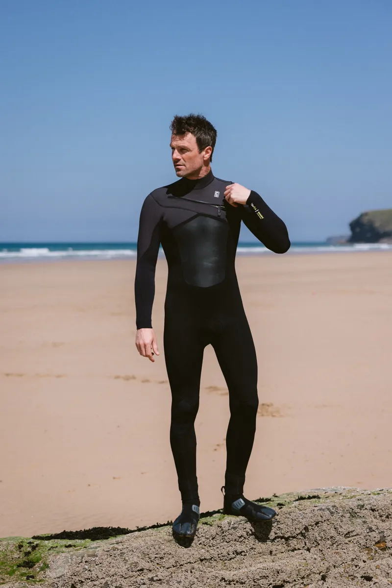 C-Skins NuWave Rewired 5/4 Mens Chest Zip Wetsuit Black/Meteor-9