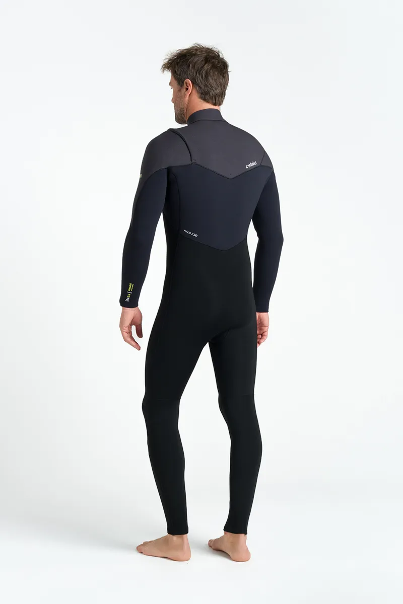C-Skins NuWave Rewired 5/4 Mens Chest Zip Wetsuit Black/Meteor-4