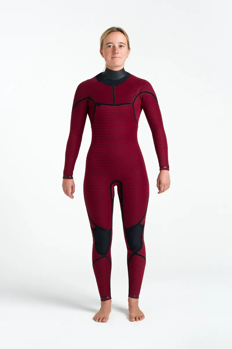 C-Skins NuWave Womens ReWired 5/4 Chest Zip Wetsuit Black/Rose-5