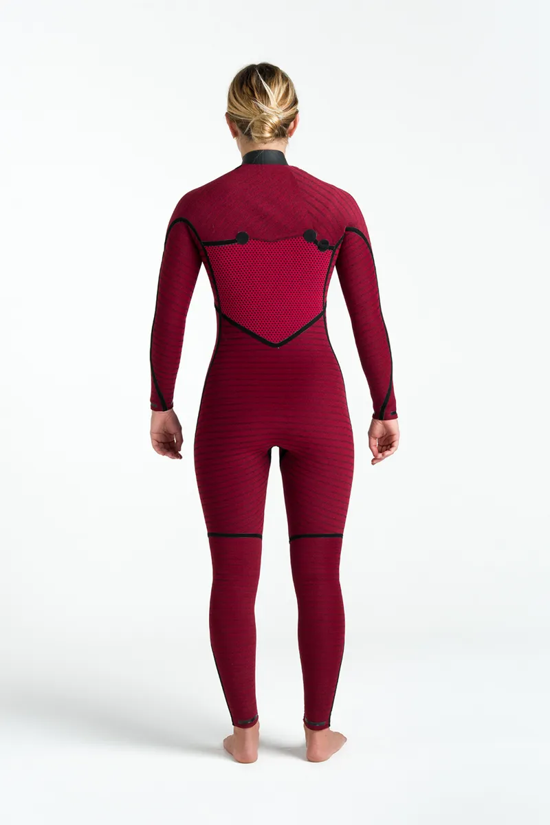 C-Skins NuWave Womens ReWired 5/4 Chest Zip Wetsuit Black/Rose-4