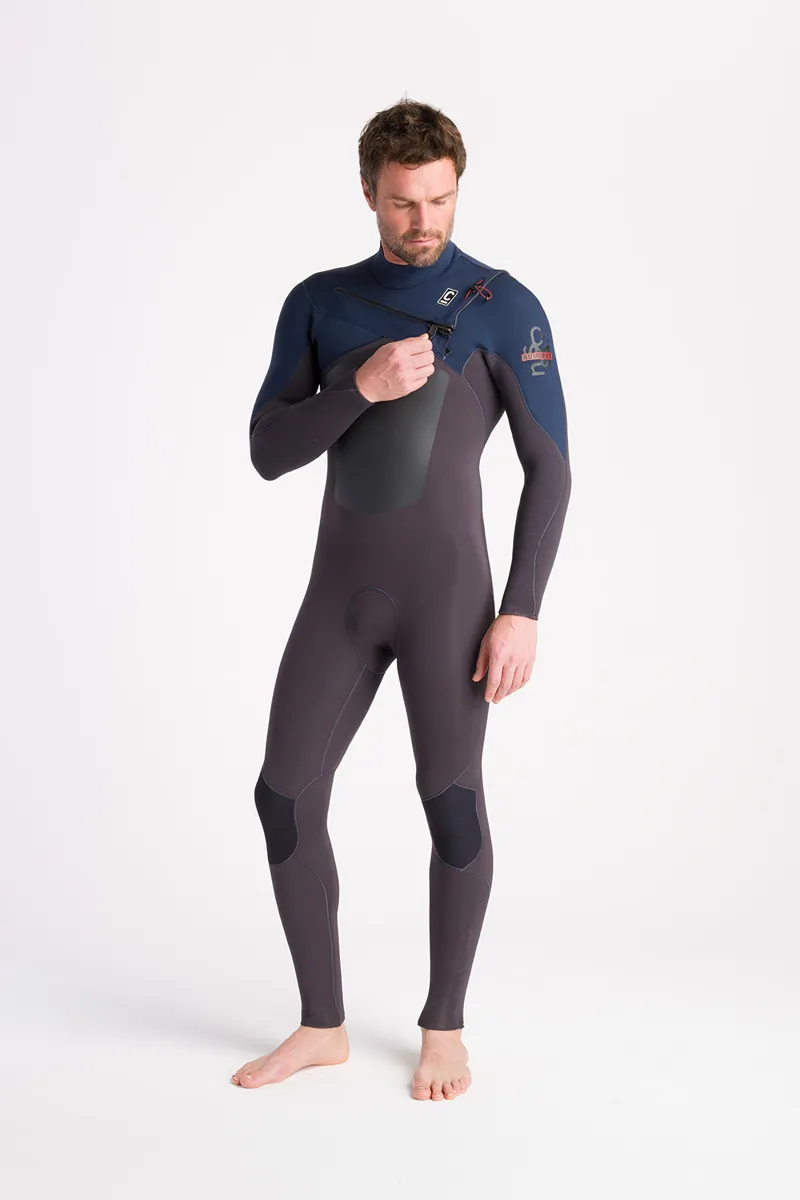 C-Skins NuWave Mens ReWired 5/4 Chest Zip Wetsuit Bluestone-2