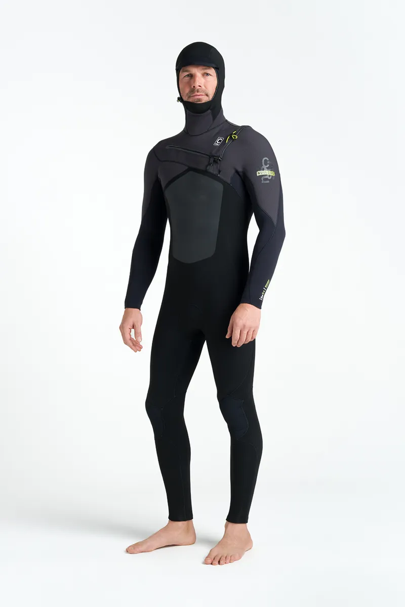 C-Skins NuWave ReWired 5/4 Mens Hooded Wetsuit Black/Meteor