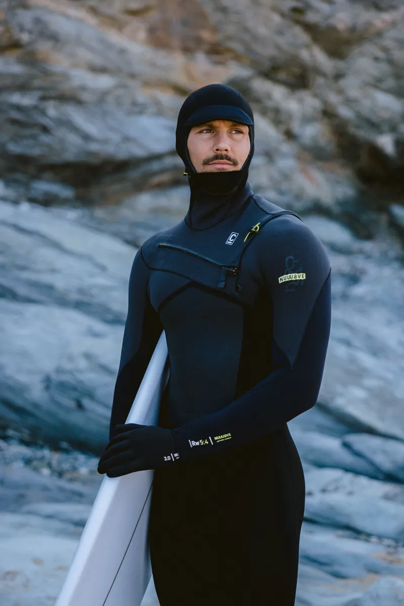 C-Skins NuWave ReWired 5/4 Mens Hooded Wetsuit Black/Meteor-10