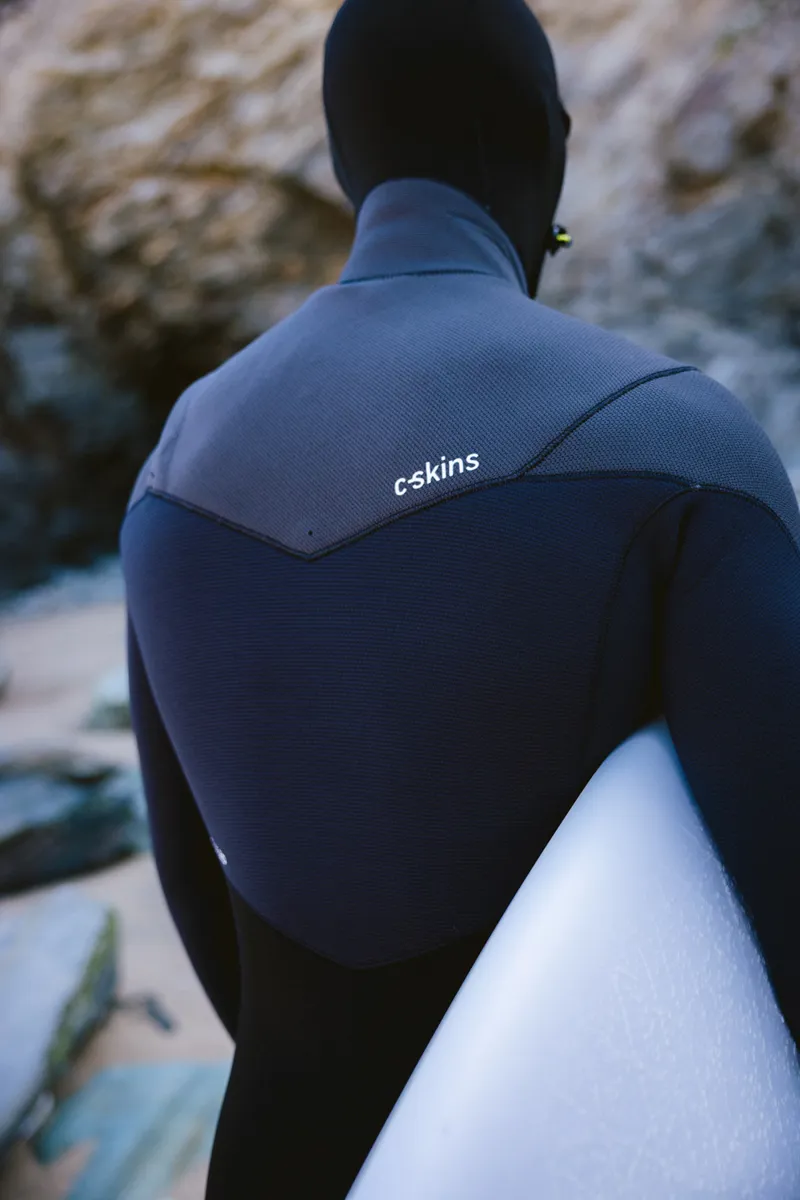 C-Skins NuWave ReWired 5/4 Mens Hooded Wetsuit Black/Meteor-9