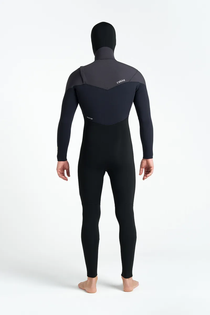 C-Skins NuWave ReWired 5/4 Mens Hooded Wetsuit Black/Meteor-1