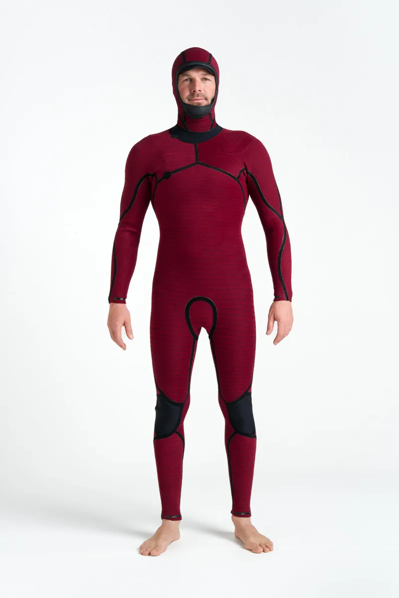 C-Skins NuWave ReWired 5/4 Mens Hooded Wetsuit Black/Meteor-4