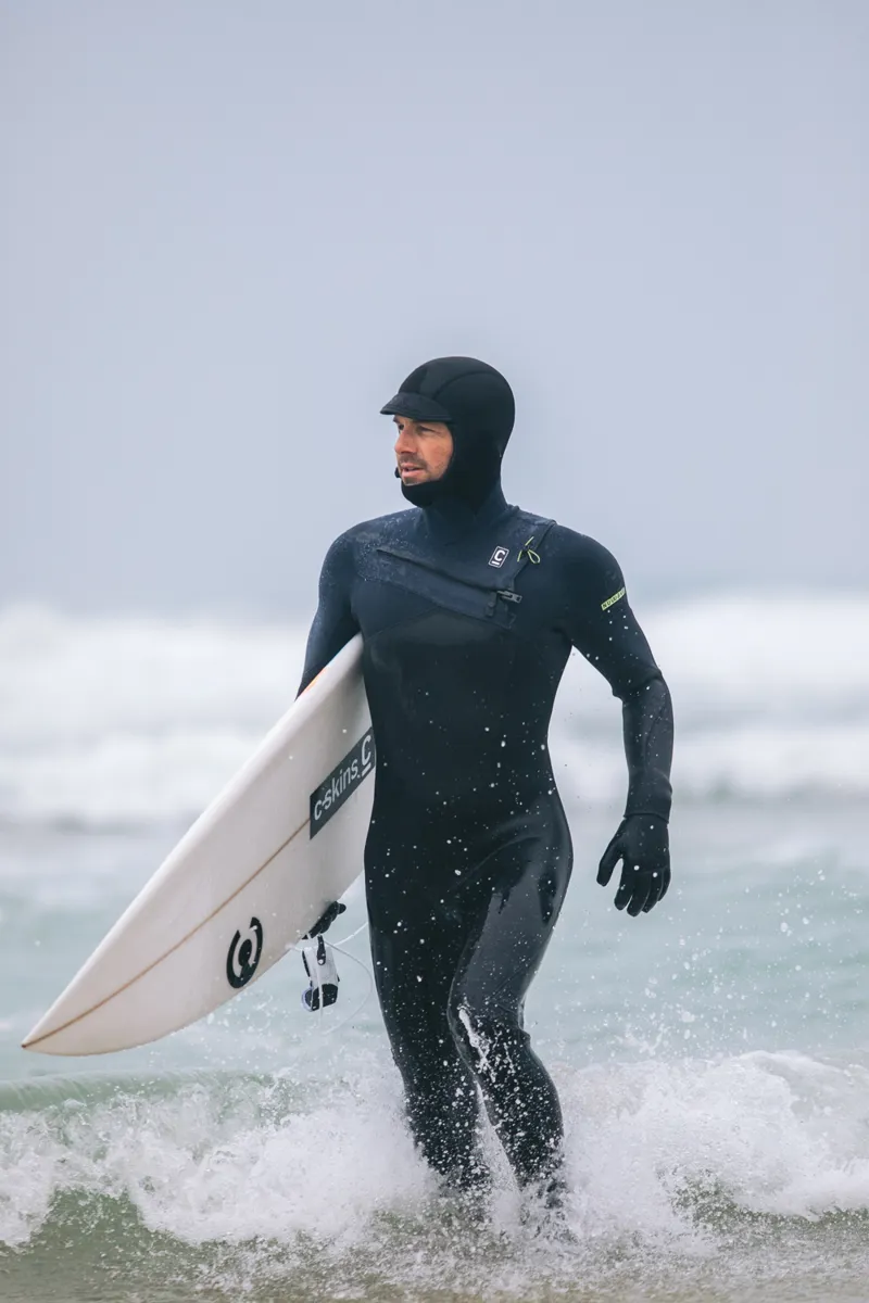 C-Skins NuWave Mens ReWired 5/4 Hooded Wetsuit Black-4