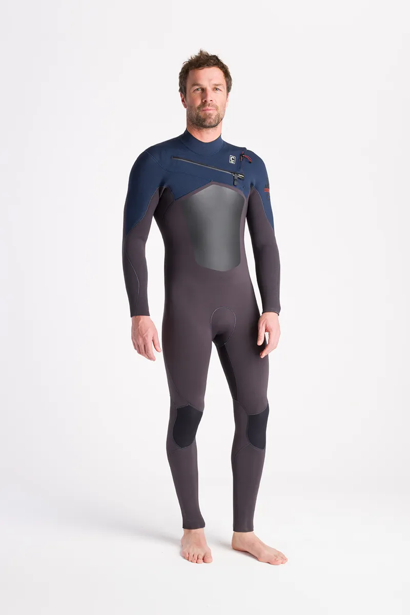 C-Skins NuWave Mens ReWired 5/4 Chest Zip Wetsuit Bluestone