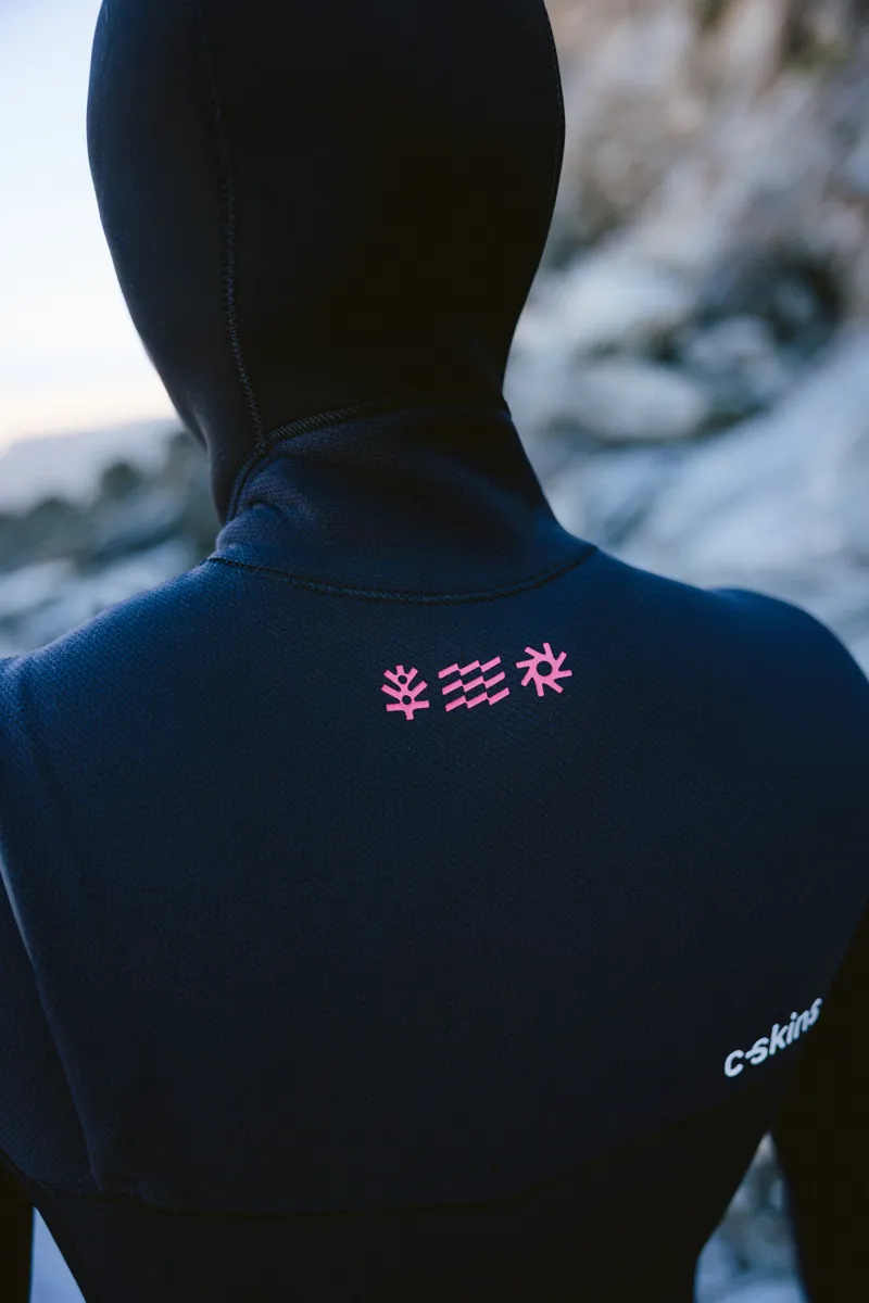 C-Skins Womens NuWave Rewired 6/5 Hooded Wetsuit Black/Rose-1